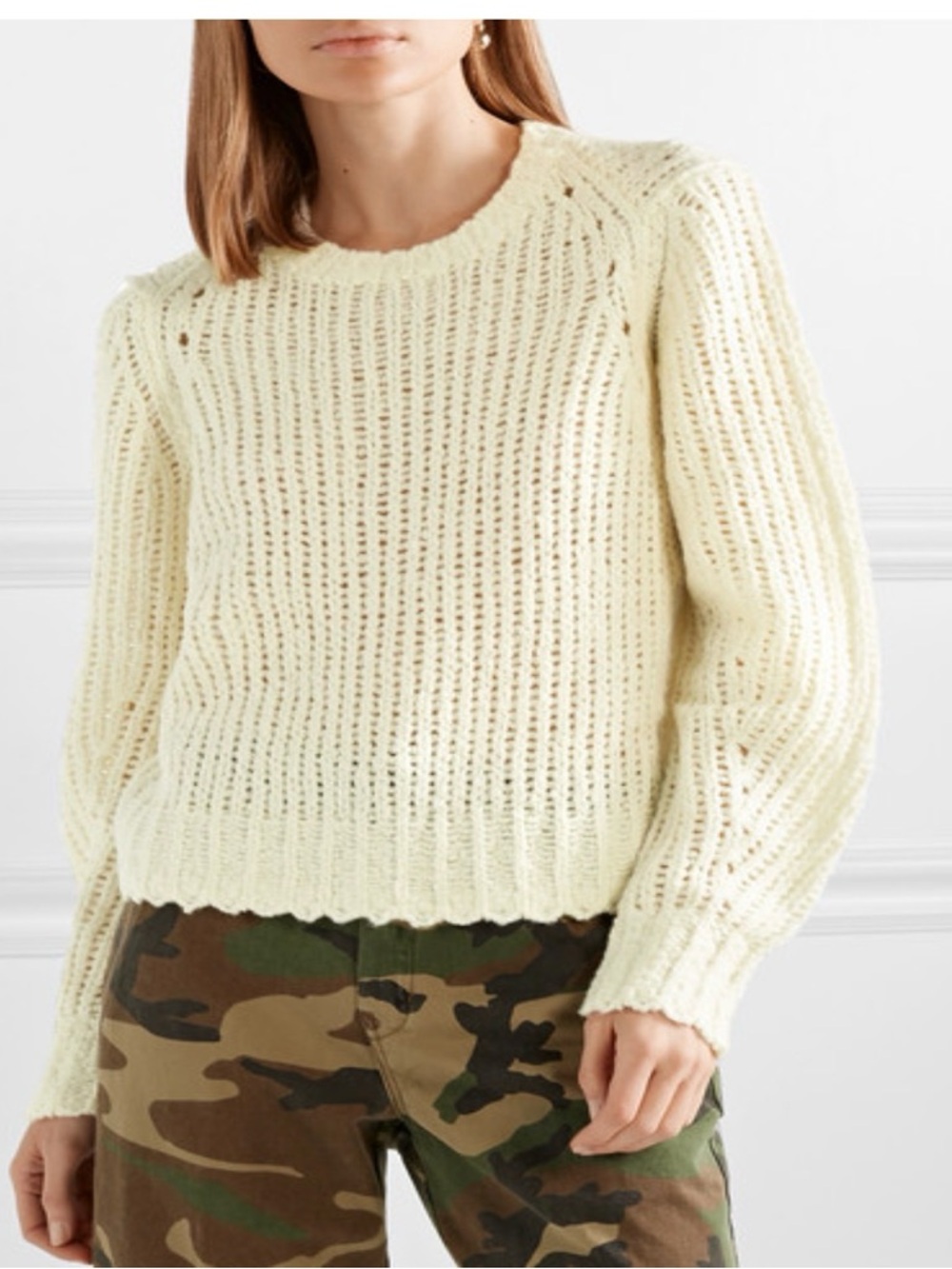 Rag & Bone Arizona Merino Wool chunky, ribbed-knit Crewneck Sweater